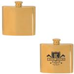 DST33410GD 5 oz. Gold Plated Hip Flask with Custom Imprint